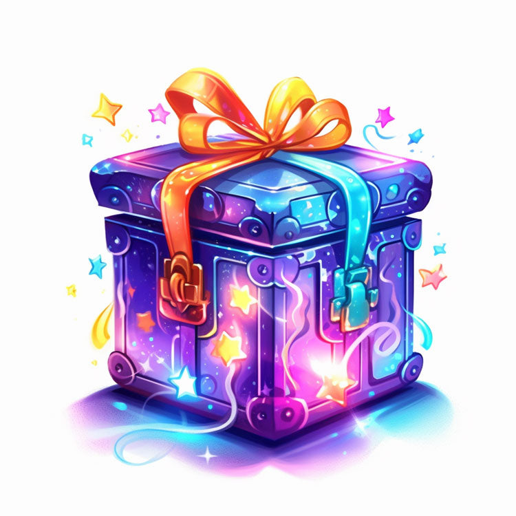 a glowing box illustrating the final game of Spheres of Life: Mythical Forest