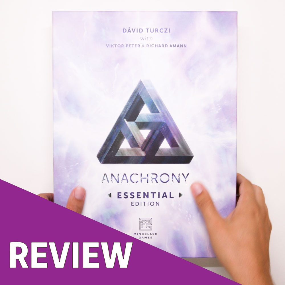 anachrony board game in depth review by joyful games, the game's box in close up