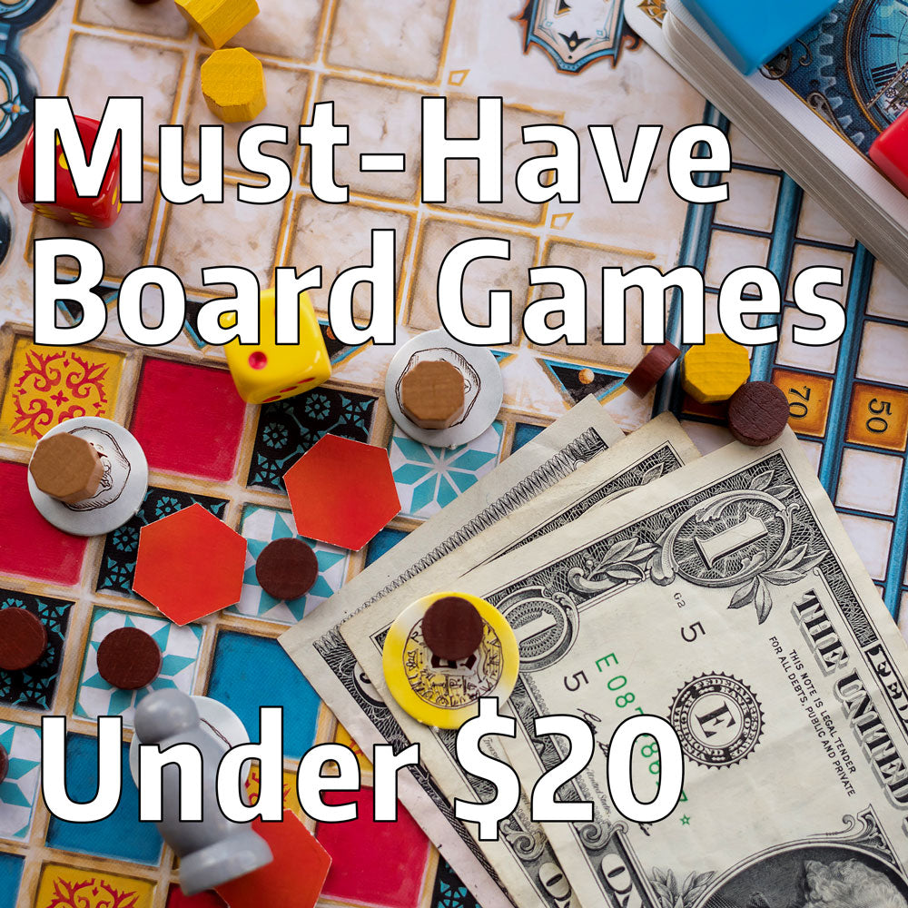 cover image for a listicle type article outlining top 20 best board and card games under 20 dollars