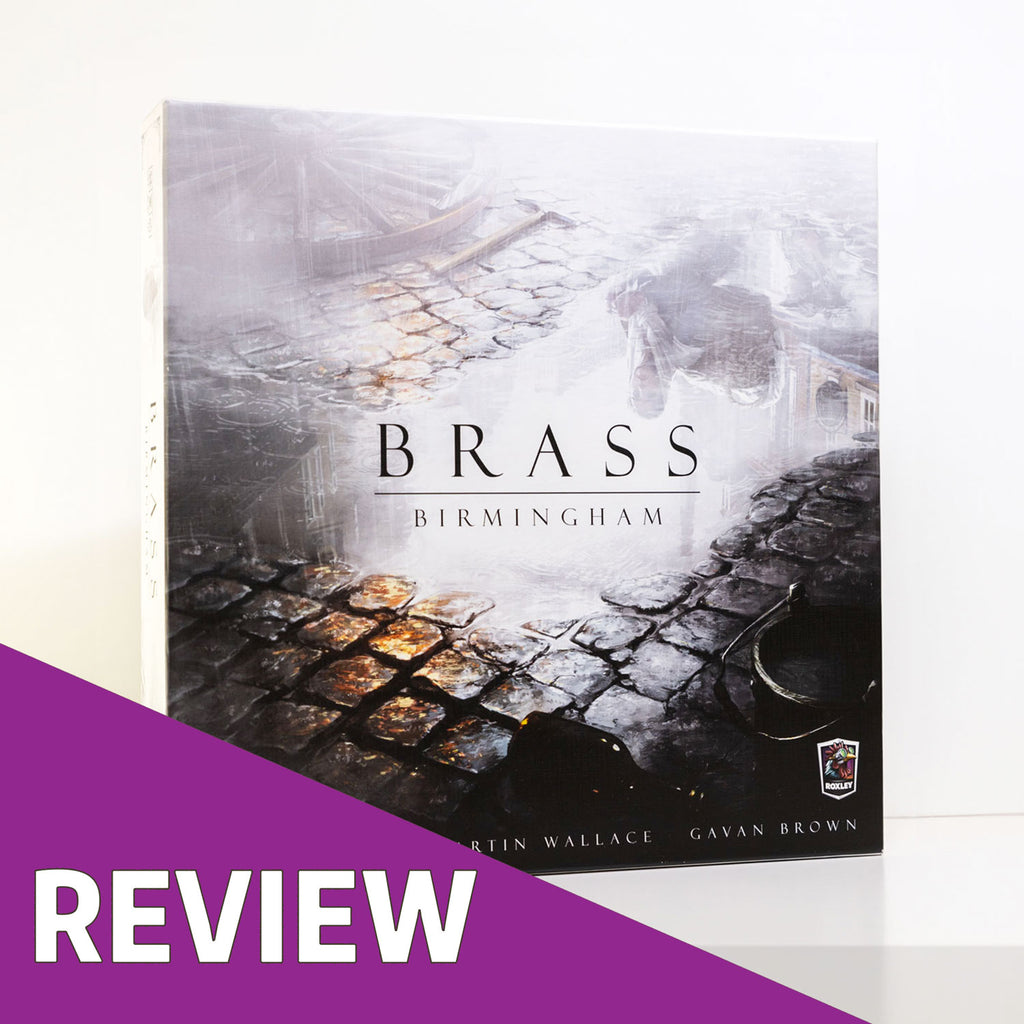 cover image for a review article reviewing brass birmingham board game, review by joyful games