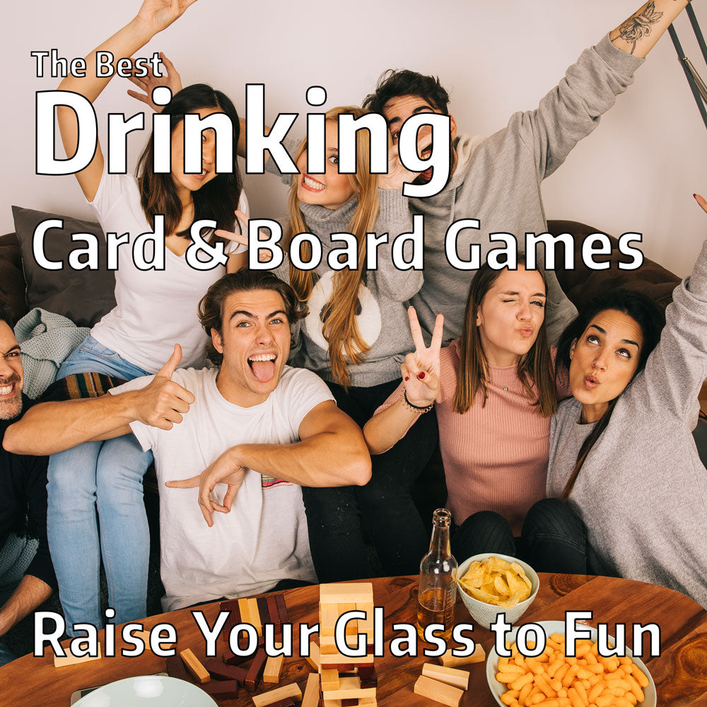 cover image for an article about the best drinking card and board games
