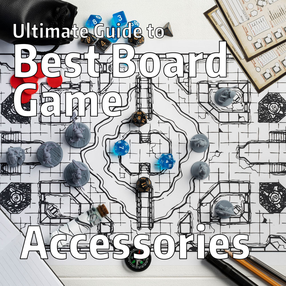 cover image for an article about the best and practical board game accessories