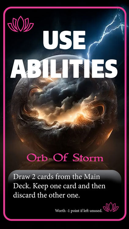 use abilities - spheres of life card game, orb of storm