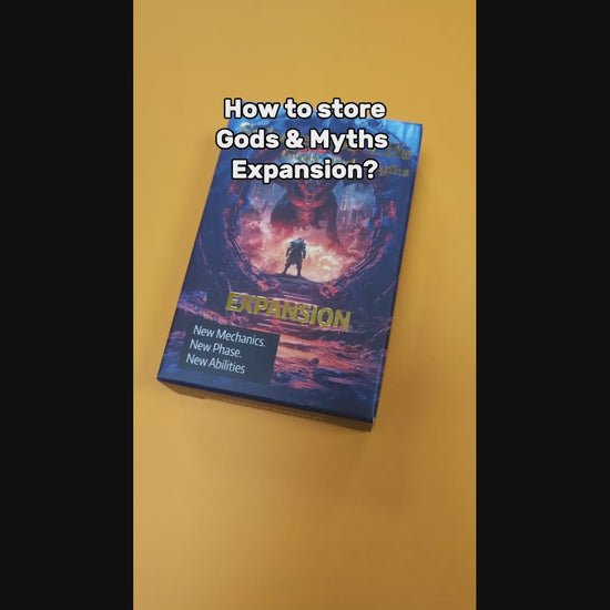 short tutorial video on how to store the Gods & Myths expansion for the Spheres of Life Card game